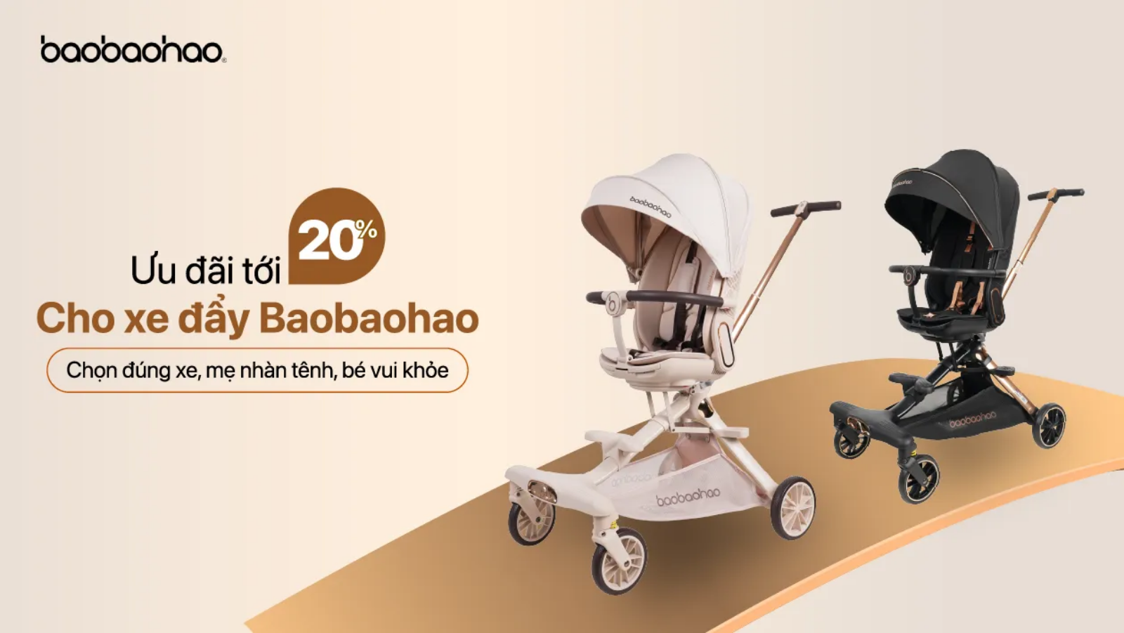 Hình ảnh cho danh mục Ưu đãi tới 20% cho xe đẩy BaoBaoHao – Chọn đúng xe, mẹ nhàn tênh, bé vui khỏe