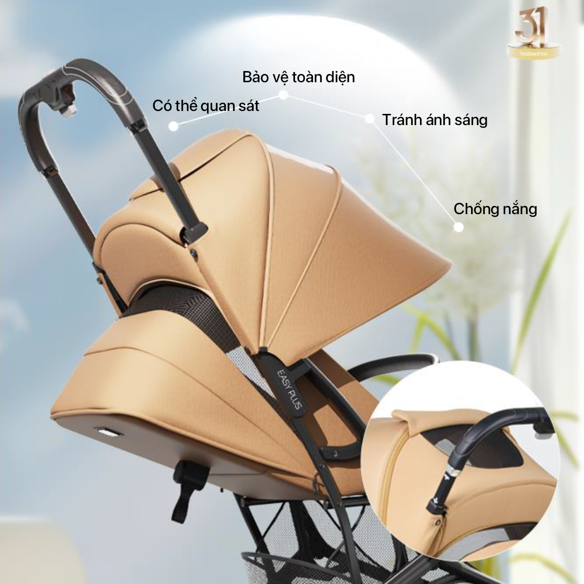Baobaohao Z5 trang bị mái che chống UV hoàn hảo